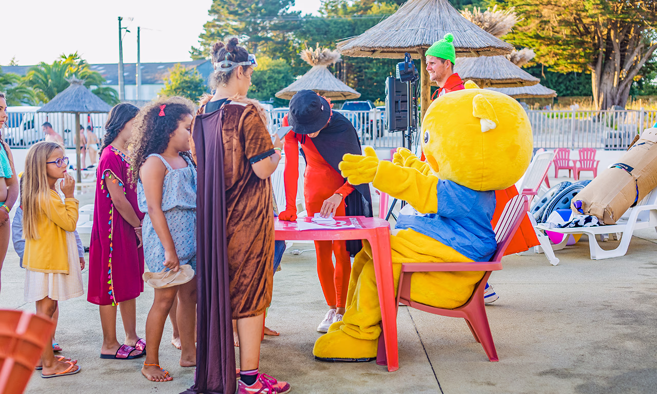 kinderanimatie camping la mer blanche maeva benodet
