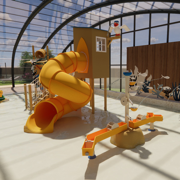 camping piscine chauffee jeux aquatiques finistere sud