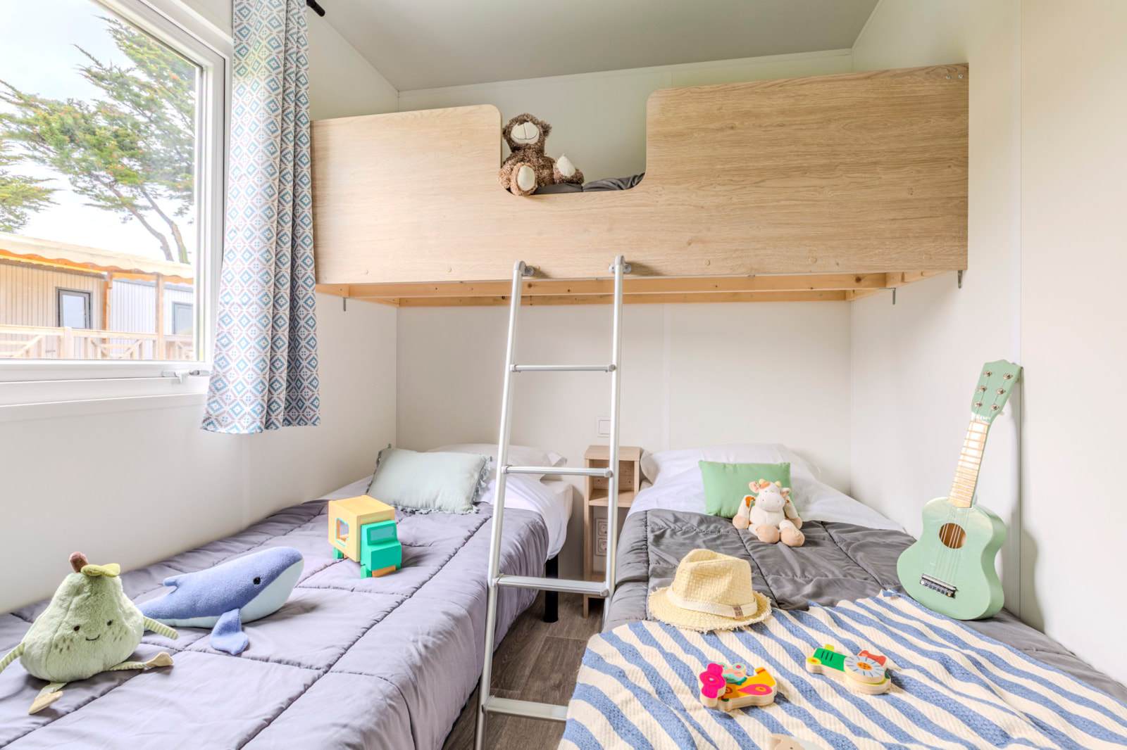 chambre enfants location mobil-home bretagne